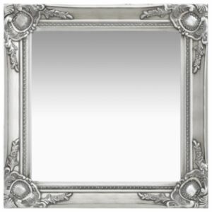 U24 baroka stila sienas spogulis 50 x 50 cm, sudrabs