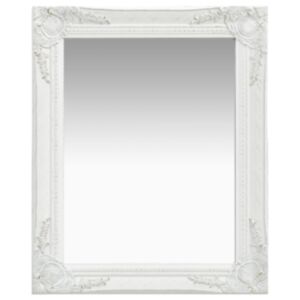 U24 baroka stila sienas spogulis 50 x 60 cm, balts