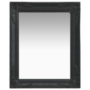 U24 baroka stila sienas spogulis 50 x 60 cm, melns