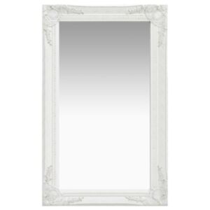 U24 baroka stila sienas spogulis 50 x 80 cm, balts