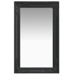 U24 baroka stila sienas spogulis 50 x 80 cm, melns