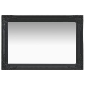 U24 baroka stila sienas spogulis 60 x 40 cm, melns