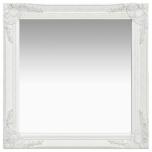 U24 baroka stila sienas spogulis 60 x 60 cm, balts