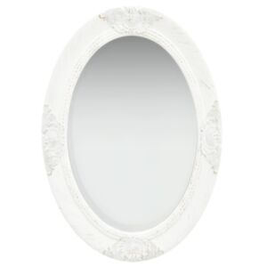 U24 baroka stila sienas spogulis 50 x 70 cm, balts