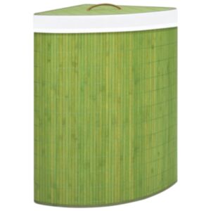 Pood24 bambusest nurga pesukorv, roheline 60 l