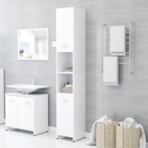 U24 vannas istabas skapis balts 30 x 30 x 183,5 cm skaidu plātne