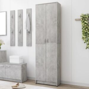 U24 priekšnama skapis betona pelēks 55x25x189 cm skaidu plātne
