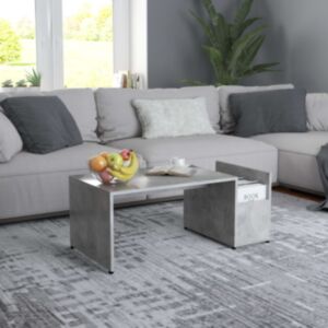 Pood24 kohvilaud, betoonhall, 90 x 45 x 35 cm puitlaastplaat