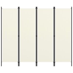 U24 4 paneļu istabas dalītājs, krēmbalts, 200 x 180 cm