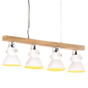 Pood24 tööstuslik laelamp, valge, E27, mangopuit