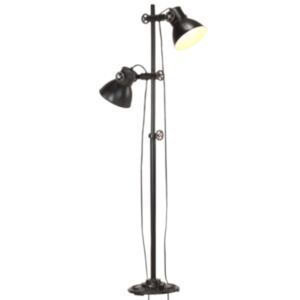 U24 grīdas lampa ar 2 toņiem, melns E27, čuguns