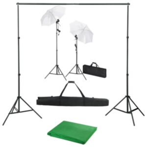 U24 fotostudijas komplekts ar tapetēm, lampām un lietussargiem