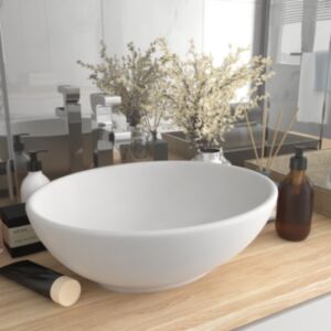 U24 раковина luxury овальная, матово-белый, 40 x 33 см, керамическая