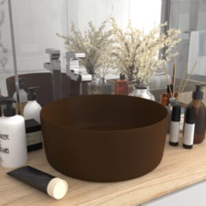 U24 luksusa izlietne apaļa, matēta tumši brūna, 40 x 15 cm, keramika