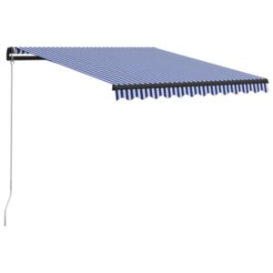 Pood24 käsitsi sissetõmmatav varikatus, 300 x 250 cm, sinine ja valge