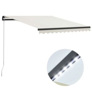 U24 manuāli izvelkams nojume ar LED 300 x 250 cm krēmu
