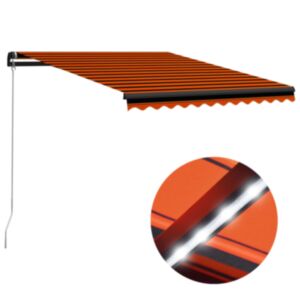 U24 manuāli izvelkams nojume LED 300 x 250 cm oranža un brūna