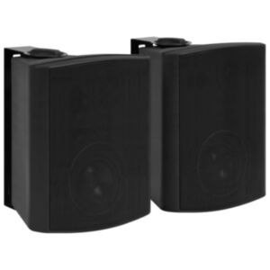 U24 sienas stiprināmie stereo skaļruņi 2 gab., Melni, telpa / pagalms 120 W