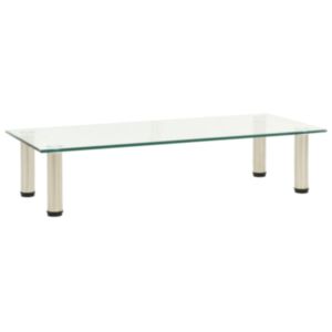 U24 televizora statīvs caurspīdīgs 80 x 35 x 17 cm rūdīts stikls