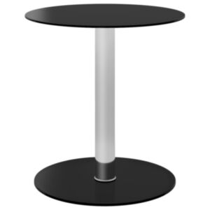 U24 kafijas galdiņš, melns, 40 cm, rūdīts stikls