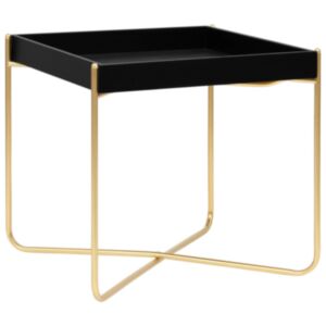 U24 papildgalds, melns un zelts, 38 x 38 x 38,5 cm, MDF