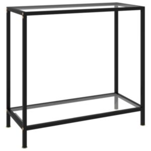 Консольный стол U24, прозрачный, 80 x 35 x 75 см, закаленное стекло