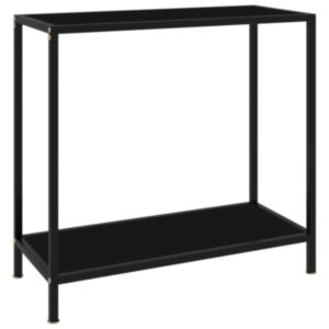 Консольный стол U24, черный, 80 x 35 x 75 см, закаленное стекло