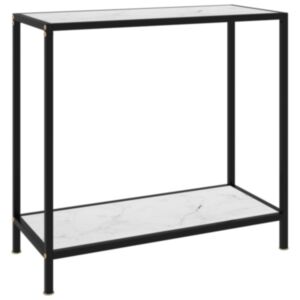 Консольный стол U24, белый, 80 x 35 x 75 см, закаленное стекло