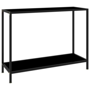 Консольный стол U24, черный, 100 x 35 x 75 см, закаленное стекло