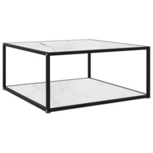 Чайный стол U24, белый, 80 x 80 x 35 см, закаленное стекло