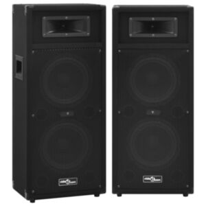 U24 profesionālie HiFi skatuves skaļruņi 2 gab 1000 W, melni