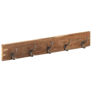 Pood24 esiku riidenagi 5 konksuga, 100 x 2,5 x 15 cm, taastatud puit
