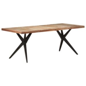 U24 pusdienu galds 200 x 90 x 76 cm, restaurēts koks