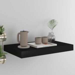 U24 sienas plaukts, melns, 40 x 23 x 3,8 cm MDF
