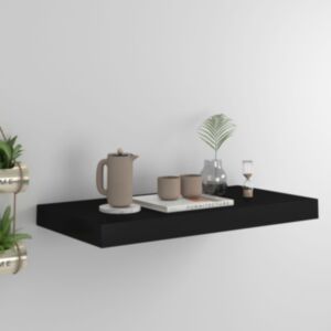 U24 sienas plaukts, melns, 50 x 23 x 3,8 cm MDF