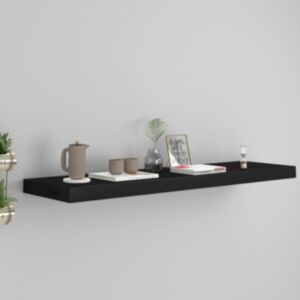 U24 sienas plaukts, melns, 90 x 23,5 x 3,8 cm MDF