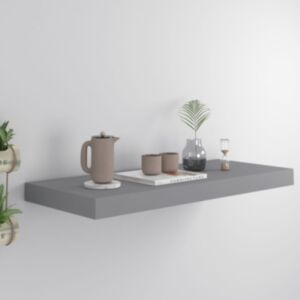 U24 sienas plaukts, pelēks, 60 x 23,5 x 3,8 cm MDF