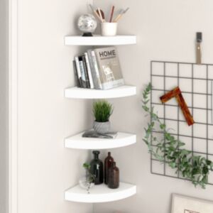 Полки U24 угловые, 4 шт, белые, 25 x 25 x 3,8 см МДФ