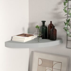 U24 stūra plaukts, pelēks, 35 x 35 x 3,8 cm MDF