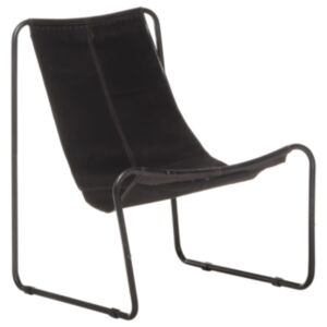 U24 relaksējošais krēsls, melns, ādas