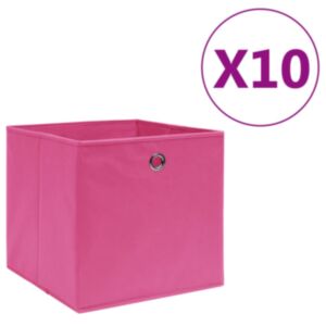Pood24 mittekootud kangast hoiukastid 10 tk, 28 x 28 x 28 cm, roosa