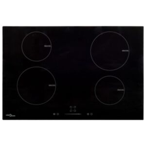 U24 indukcijas plīts ar 4 plāksnēm, skārienjūtīgais stikls 77 cm 7000 W