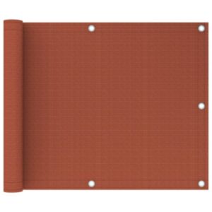 U24 balkona ekrāns, terakota, 75 x 600 cm, HDPE