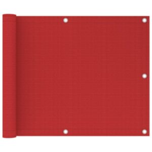 U24 balkona ekrāns, sarkans, 75 x 300 cm, HDPE