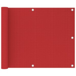 U24 balkona ekrāns, sarkans, 75 x 500 cm, HDPE