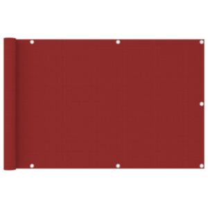 U24 balkona ekrāns, sarkans, 90 x 400 cm, HDPE