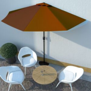 Pood24 rõdu päikesevari alumiiniumpost terrakota 300x155x223 poolümar