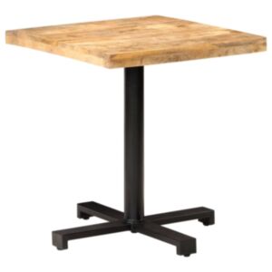 Pood24 bistroolaud kandiline, 70 x 70 x 75, toekas töötlemata mangopuit