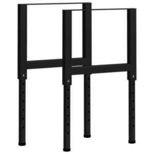U24 regulējami darbgaldu rāmji 2 gab metāla 55x (69–95,5) cm melni
