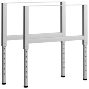 U24 regulējami darbgaldu rāmji 2 gab metāla 85x (69–95,5) cm pelēki